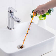 Escova de limpeza de esgoto 5 peças, dobrável pia banheira vaso sanitário draga ferramenta de limpeza do banheiro 2024 - compre barato