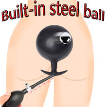 New Built-in Steel Ball Inflatable Anal Plug Butt Plug Anal Toy Vaginal Anal Dilator Pump Dildo Gay Sex Toys For Women And Men 2024 - buy cheap