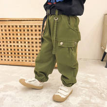 2021 Spring New Kids Casual Long Pants for Boys Fashion Children Cargo Trousers Cotton Loose, #9373 2024 - buy cheap