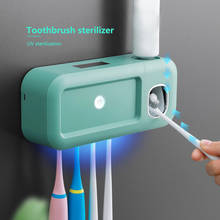 Suporte de escova de dentes dispensador de pasta de dente caixa de armazenamento de banheiro suporte multifuncional 2024 - compre barato