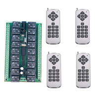 Sistema de interruptor de luz, controle remoto sem fio, transmissor + receptor, lâmpada, porta de garagem, venezianas, 433 mhz, 12v, 24v, 18 canais