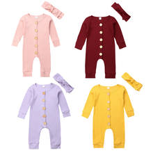 0-24M   Newborn Baby Girl Boy Clothes Long Sleeve Knitted Romper Jumpsuit 2PCS Outfit 2024 - buy cheap