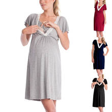 Пижамы для кормящих матерей ночные рубашки футболка для грудного вскармливания платья пижамы для беременных Ночная одежда для кормящих мам 2024 - купить недорого