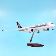 47CM 1/142 Aviation Airplane Airbus A350 Singapore Airline Model Light Diecast Plane Decoration Airliner Adult Toys Gift Display 2024 - buy cheap