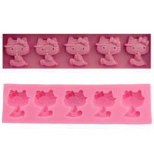Forma de silicone fofa de gato, utensílio de cozimento de bolo decoração de mini molde para sabão 2024 - compre barato