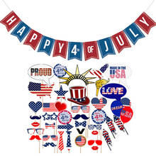 41pcs Photo Props&Banners American String Flag Independence Day Banners July 4th Home Party Decoration Photograph Supplies DGU23 2024 - buy cheap