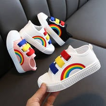 JY-zapatos planos informales para niños y niñas, calzado de lona, colores del Arcoíris 21-38, 3 colores, primavera y otoño, LS01 2024 - compra barato