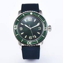 CORGEUT-Reloj de pulsera para hombre, accesorio masculino de pulsera resistente al agua, esfera estéril verde, con movimiento automático superluminoso, de 45mm 2024 - compra barato