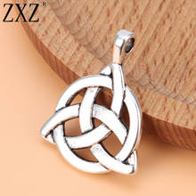 ZXZ 10pcs Keltic Knot Trinity Triquetra Statement Charms Pendants For Necklace Jewelry Making Findings 34X27mm 2024 - buy cheap