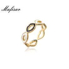 Mafisar New Fashion Gold Color Dripping Oil Rings For WomeN Girl Open Design Hollow lips Ring Wholesale Female Party Jewelry 2024 - buy cheap