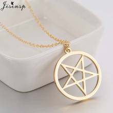 Jisensp Fashion Satanic Necklace Pendant Sun Star Power Necklace Lucifer Satan Sign Supernatural Jewelry for Men Women collares 2024 - buy cheap