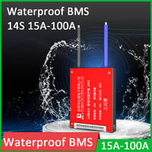 Placa de protección de batería de litio BMS 14S 13S, 48V, 50A, 60A, 80A, con Balance de 15A, 20A, 30A, 40A, 3,7 V, 18650, paquete de celdas de iones de litio 2024 - compra barato