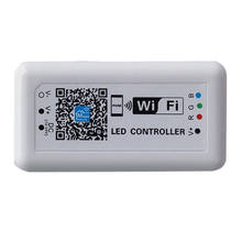 Controle inteligente de led rgb, dc 12v 24v, wifi, para 5050 3528 smd, tira de led, aplicação de luz para ios e android 2024 - compre barato