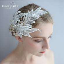 HIMSTORY Handmade Vintage Side Hairpins Romantic Wedding Party Evening Deess Hairwear Accessories 2024 - buy cheap