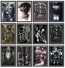 Póster e impresiones JL perfectas para decoración del hogar, imágenes de pared Retro para decoración de salón, Hr Giger, Li II, Alien, Horror 2024 - compra barato