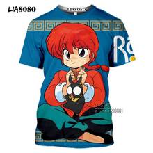 LIASOSO-Camiseta con estampado 3D de Ranma para hombre, ropa kawaii Tendou Akane, camiseta informal de verano con cuello redondo, camisa de Fitness Hip Hop, 1/2 2024 - compra barato