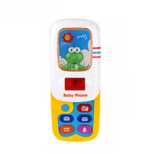 Telefone de brinquedo para crianças com som e botão de cantar, brinquedo musical, telefone móvel para crianças em 2 cores, brinquedo de deslizar para bebês 2024 - compre barato