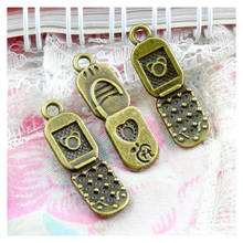 50 Pieces/Lot 27*8.5MM Antique Bronze Plated Alloy Mobile Phone Charms Diy Necklace Pendant 2024 - buy cheap