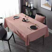 Mantel nórdico de Color sólido, cubierta de mesa rectangular/redonda para boda/Fiesta, mantel decorativo de tela de terciopelo 2024 - compra barato