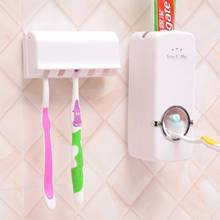Bathroom Accessories Set Toothbrush Holder Automatic Toothpaste Dispenser Holder Toothbrush Wall Mount Rack Bathroom Tools Set 2024 - buy cheap