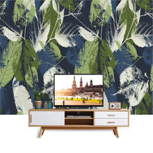 Beibehand-papel de parede vintage abstrato, personalizado, estampa de folhas, aquarela, sala de estar, quarto, móveis, plano de fundo, mural, sala de estar 2024 - compre barato