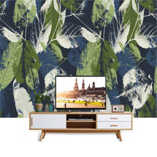 beibehang custom Abstract vintage watercolor leaves leaf wallpaper living room bedroom furniture TV background mural wall paper 2024 - buy cheap