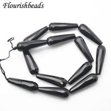 10x30mm Faceted Natural Black Onyx Long Drop Beads DIY Jewelry Making 5 Strands Per Lot Free Shipping 2024 - buy cheap