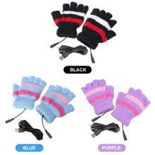 USB Heated Gloves Fingerless Winter Thermal Heating Gloves Outdoor Cycling Skiing Gloves Soft And Comfortable Gloves for Women 2024 - buy cheap