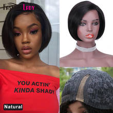 Fashion Lady Pixie Wig Human Hair Wigs For Women Short Wig Machine Pixie Cut Bob Wig Straight Bob Lace Wig 2024 - купить недорого