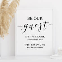 Guest Room Decoration Be Our Guest Wifi Password Sign Quote Posters and Prints Minimalism Wall Art Canvas Painting Picture Decor 2024 - buy cheap