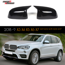 Capa de espelho retrovisor para bmw, preto brilhante, tampa em abs, retrovisor, para os modelos g01, x3, g02, x4, x7, g07, x5, x6 series, g05, g06, 2018 polegadas 2024 - compre barato