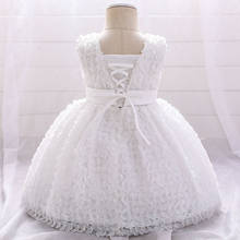 White 1 Years Birthdays Baby Girl Dress Lace Beads Flower Baptism Dress For Girl Clothes Party Wedding Princess Dresses Infantil 2024 - buy cheap