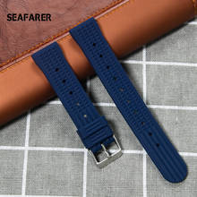Silicone Rubber Watch Strap 20mm 22mm Watchband For Seiko SRP777J1 Watch Band Diving Waterproof Bracelet Blue Color 2024 - buy cheap