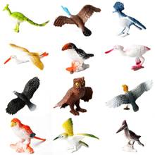 12pçs pássaros de brinquedo multi-cor modelo de plástico figuras de pássaros, figura de ação simulação de pássaros modelo de pvc brinquedos de coleção para crianças 2024 - compre barato