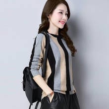 2020 Striped Sweater Female Knit Pullovers Tops Casual Korean O-neck Sweater Soft Elastic Sweater Women Autumn Winter Bottoming 2024 - buy cheap