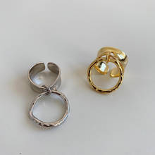 Женское Открытое кольцо из серебра пробы, в стиле панк 2024 - купить недорого