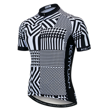 2021 keyiyuan preto e branco camisa de ciclismo camisa da bicicleta da equipe verão respirável secagem rápida maillot ciclismo 2024 - compre barato