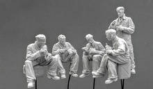 Unassambled 1/35 древних Экипаж включает 5 отдыха статуэтка в виде набор миниатюрных моделей Неокрашенный 2024 - купить недорого