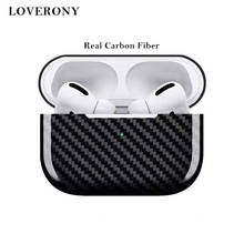 Loverony real caso de fibra de carbono para apple airpods pro bluetooth fone de ouvido capa ultra-fino caso duro para airpods pro fundas 2024 - compre barato