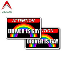 Aliauto 2 X Creative Car Stickers Driver Is Gay Accessories Water Proof PVC Decal for Suzuki Peugeot Skoda Volvo Nissan,11cm*6cm 2024 - buy cheap