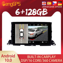 128G Android10 PX6 For Toyota Highlander 2013 2018 Car DVD GPS Navigation Auto Radio Stereo Video Multifunction CarPlay HeadUnit 2024 - buy cheap