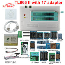 Adaptador de programador universal USB, equipo de programación + adaptadores bios/ECU V nand flash mcu, 1.8 21 24 25 93 TL866II Plus 2024 - compra barato