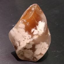 Dhxyzb 150-200g natural sakura ágata pedra chama forma ornamento reiki cura cristal rocha quartzo energia mineral decoração da casa 2024 - compre barato