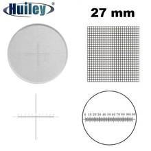 Balança de calibração de 27mm de diâmetro, régua óptica de vidro cruzado, retículo de rede, régua horizontal vertical, máquina de microscópio 2024 - compre barato