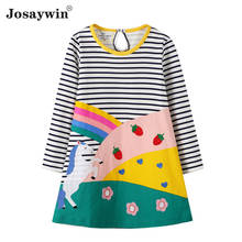 Jocaywin-Vestido informal de princesa para niña, ropa para niña, ropa para bebé, otoño e invierno, para fiesta en la playa 2024 - compra barato