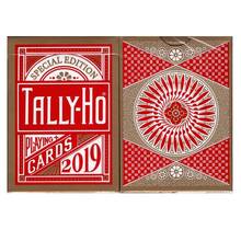 Tally-Ho-cartas de juego rojas de Año Nuevo Chino, cartas de magia de tamaño póker, accesorios para trucos de magia, 2019, USPCC 2024 - compra barato