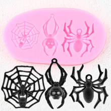 Scary Spider Silicone Molds DIY Halloween Cake Decorating Tools Fondant Mould Candy Polymer Clay Chocolate Gumpaste Moulds 2024 - buy cheap