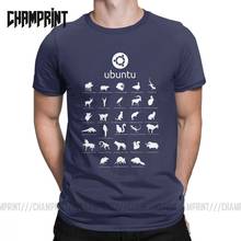 Забавные футболки с операционной системой Ubuntu Linux для мужчин, хлопковая Футболка с круглым вырезом, футболки с короткими рукавами Distro Linux Debian, одежда с принтом 2023 - купить недорого