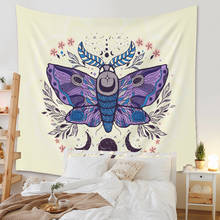 Psychedelic Butterfly Wall Tapestry Flower Background Cloth Wall Decoration Cloth Tapestry Home Decoration Tarot Boho Tapestry 2024 - buy cheap