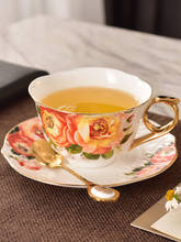 Porcelain Bone China Coffee Cup And Saucer Set Porcelain Tea Cup Sets Rose Cup Tea Cups Bone China Tea Saucer Set Teacups HH50BD 2024 - buy cheap